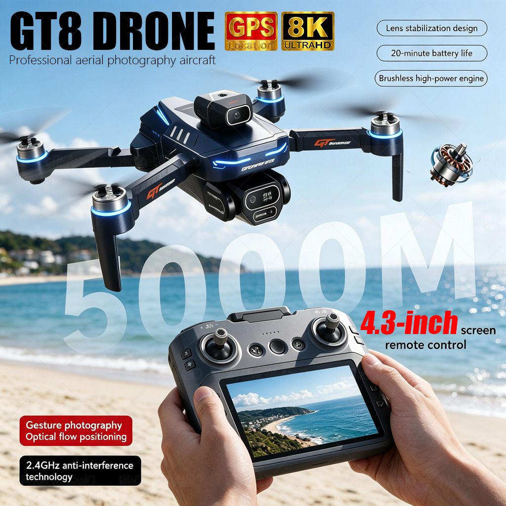 NOWY Dron GT8 HD RC 4K Profesj – Drone Video Production recenzja i cena